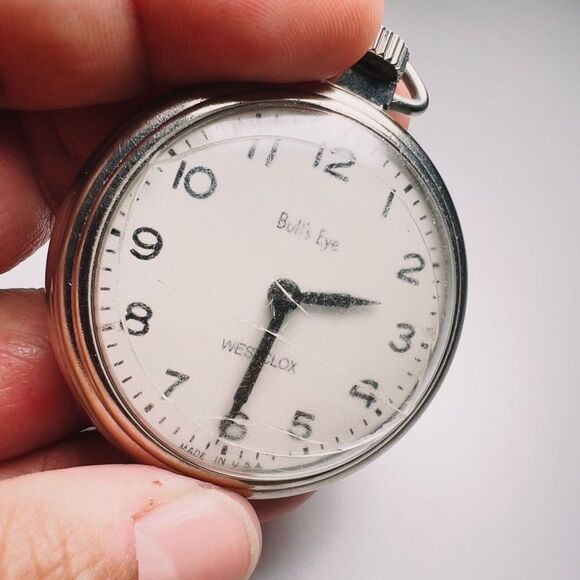 Westclox | Unisex | Pocket Watch | One Size | Collectable Silver 1950's Manual P - Picture 6 of 6